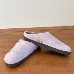 Birkenstock Zermatt Shearling Light Pink Wool Felt Clogs Size 41
